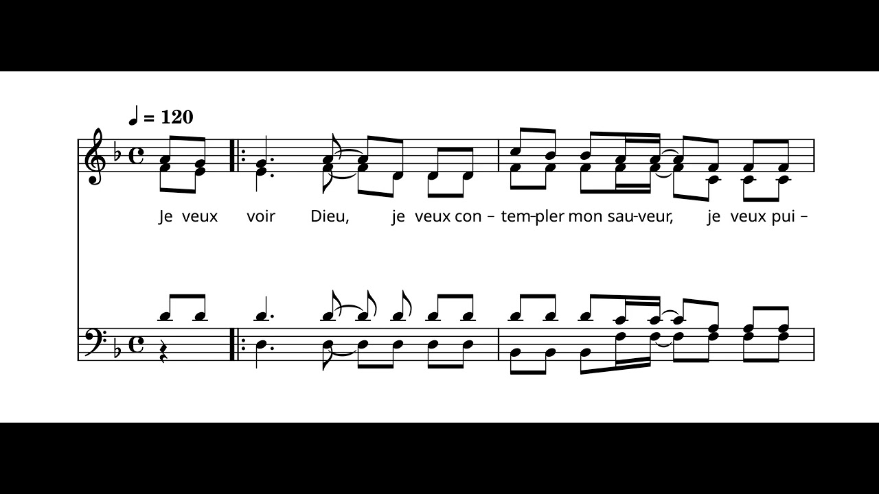 Je Veux Voir Dieu Partition