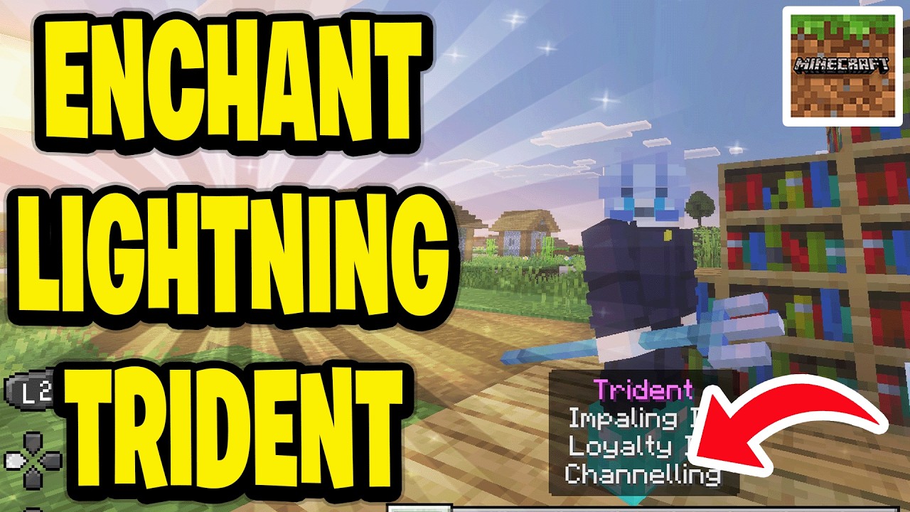 How To Enchant Lightning Trident In Minecraft - YouTube