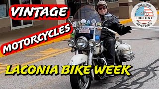 Vintage Motorcycles @ Laconia Motorcycle Rally 2022 4K #harleydavidson #bikeweek #honda #indian