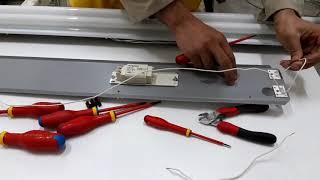 The easiest way to install two kinds of TUBE LED T8 for beginners câblage de tube led