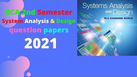 BCA 2nd Semester System Analysis And Design (2019-22) #BRABU Muzaffarpur || by amarjeet kumar