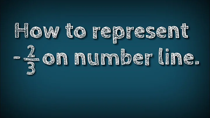 How to represent  -2/3 on number line. shsirclasses.