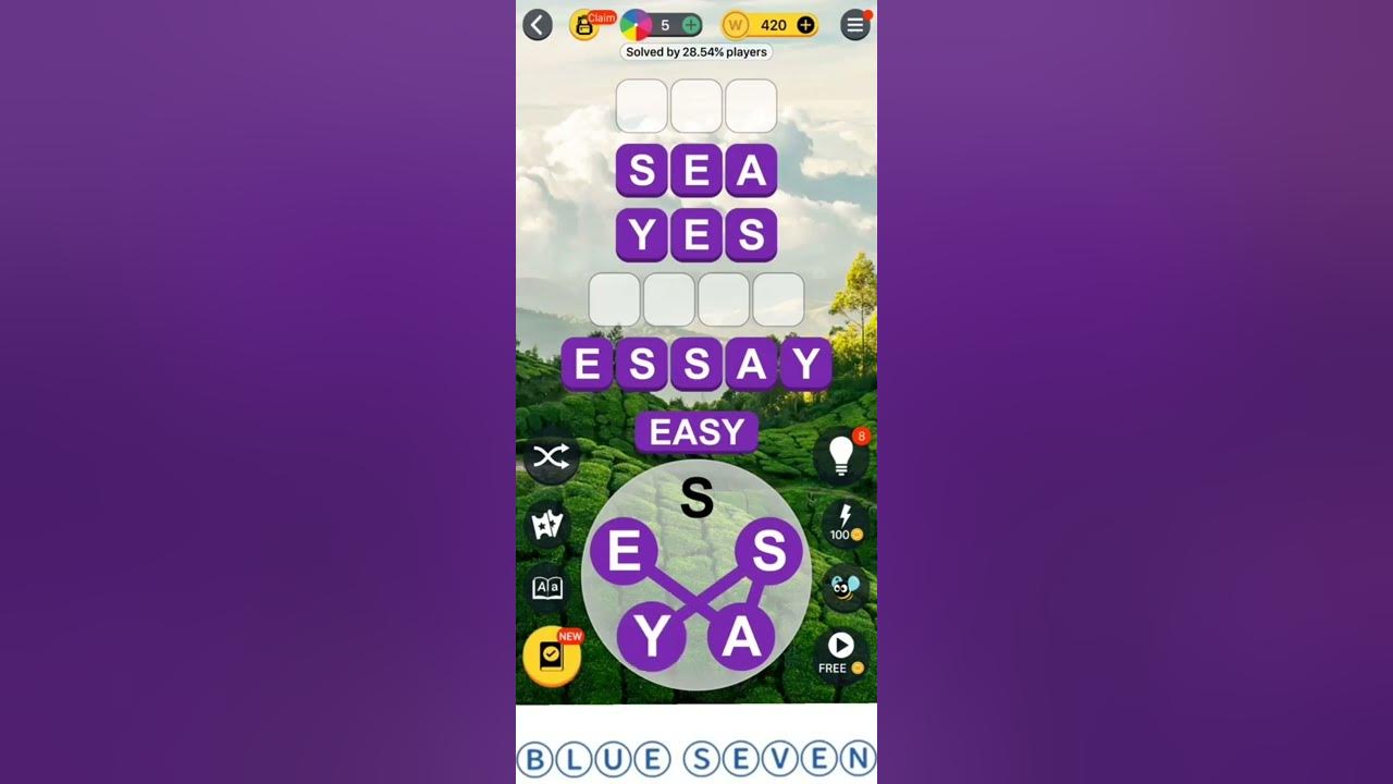Word Trip Level 62 - India 🇮🇳 | E S S A Y | #blue7 - YouTube
