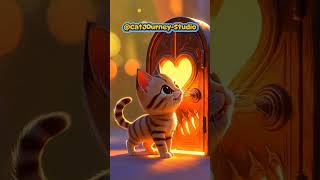 Anak Kucing dan pintu misteri #cat #catanimation #catstory #kartun #orange #shorts