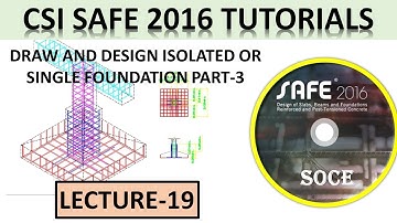 CSI SAFE 2016 TUTORIALS | DRAW AND DESIGN ISOLATED OR SINGLE FOUNDATION IN CSI SAFE 2016 PART-3