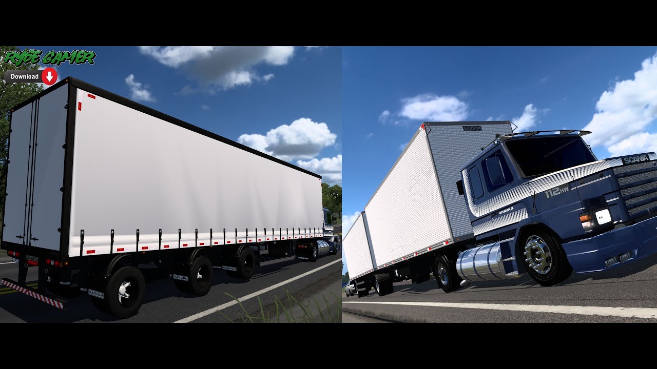 Reboque Báu Randon Arqueado Mods Ets2 1.43 - Dalenha Mods