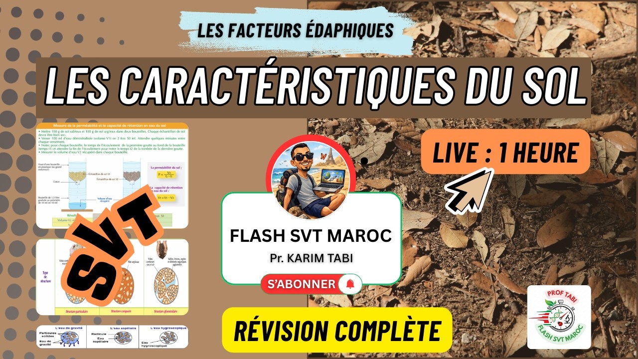 Révision en direct du cours : facteurs édaphiques - tronc commun scientifique