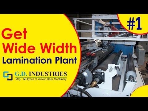 Get Wide Width Lamination Plant | Wide Width Extrusion Lamination Machine #gdindustriesindia