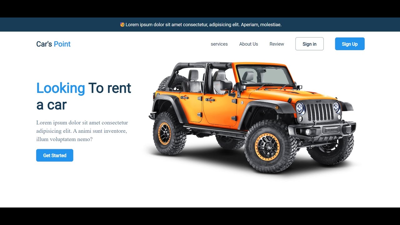 Create a Responsive and Stunning Car Website Using HTML, CSS, and JS ...