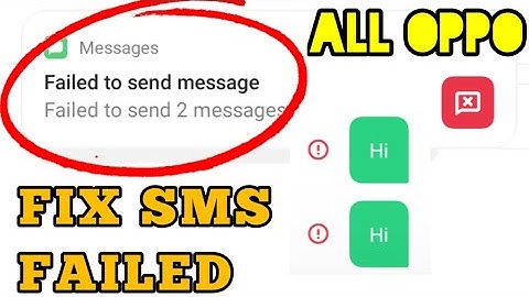 OPOO F11 Failed to Send SMS Peoblem Solved