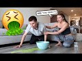 THROWING UP + PASSING OUT PRANK ON BEST FRIEND *cute reaction*