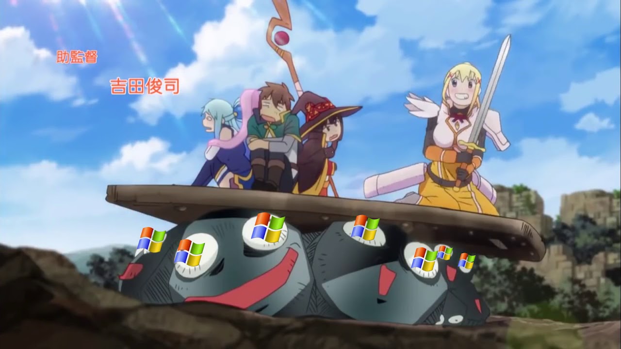 KonoSuba ED 2 | WINDOWS XP REMIX (「Wanna go home」) - YouTube