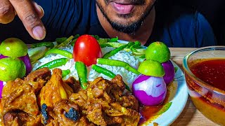 ASMR - EATING MUTTON CURRY AND RICE(MUTTON HANDI RECIPE)