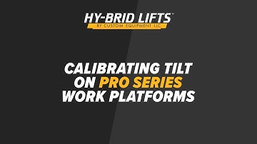 How To Calibrate the Tilt Sensor on Pro Series Scissor Lifts