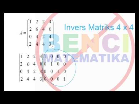 Invers Matriks 4x4 Metode Reduksi Gauss Jordan Youtube