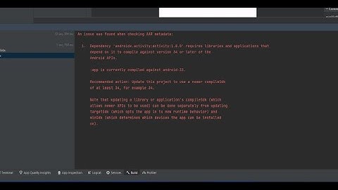 Fixed : An issue was found when checking AAR metadata