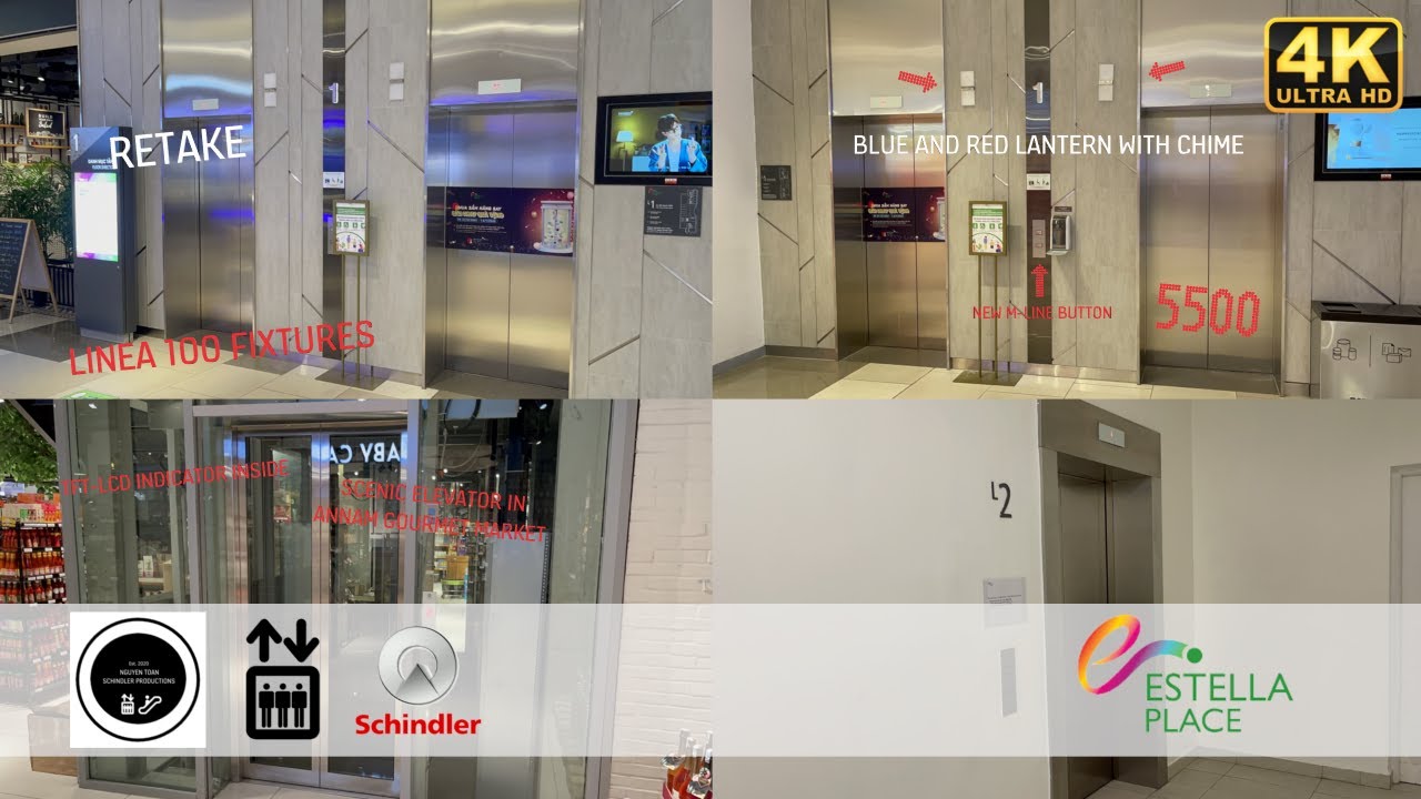 (Retake) (4K) Schindler 5500 Elevator Tour at Estella Place, HCMC, VN