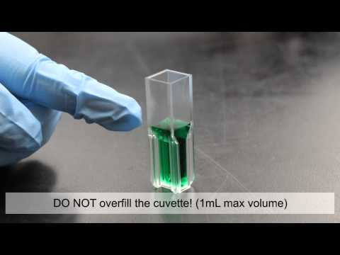 Proper placement of cuvette in a Beckman spectrophotometer