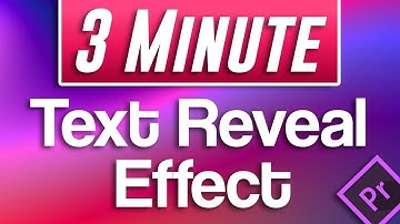 Premiere Pro CC : How to do Text Reveal Effect with Line