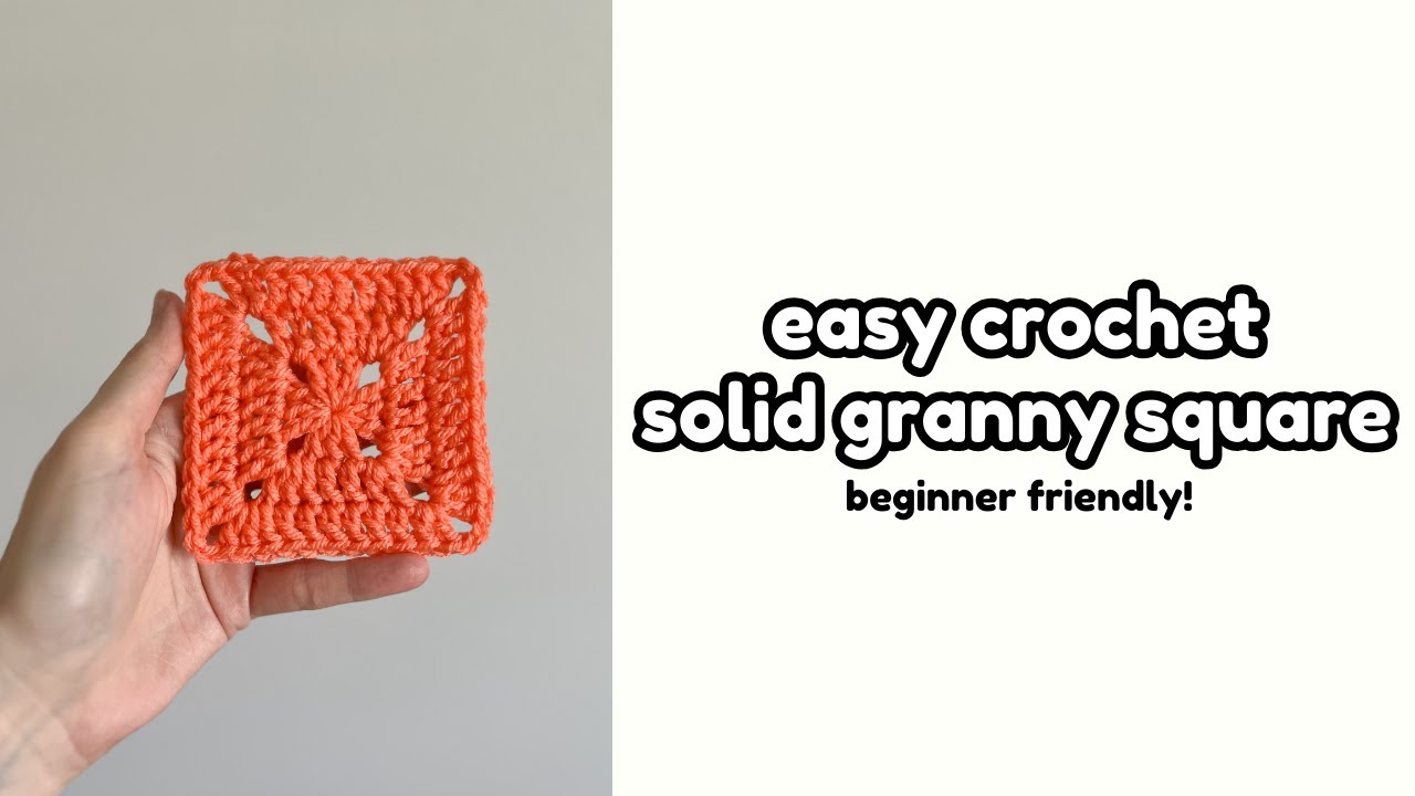 How to Crochet a Solid Granny Square (with gaps) | Beginner Tutorial ...