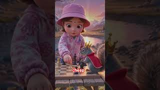 SQUIRREL GENIUS VS KID || Impossible Chess match #baby #dadlifematters #cutebaby #awesomedad #dad
