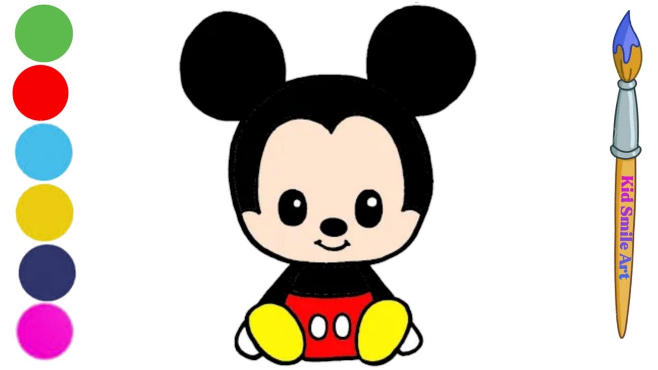 How to Draw Mickey Mouse (Mickey Mouse) Step by Step |  DrawingTutorials101.com