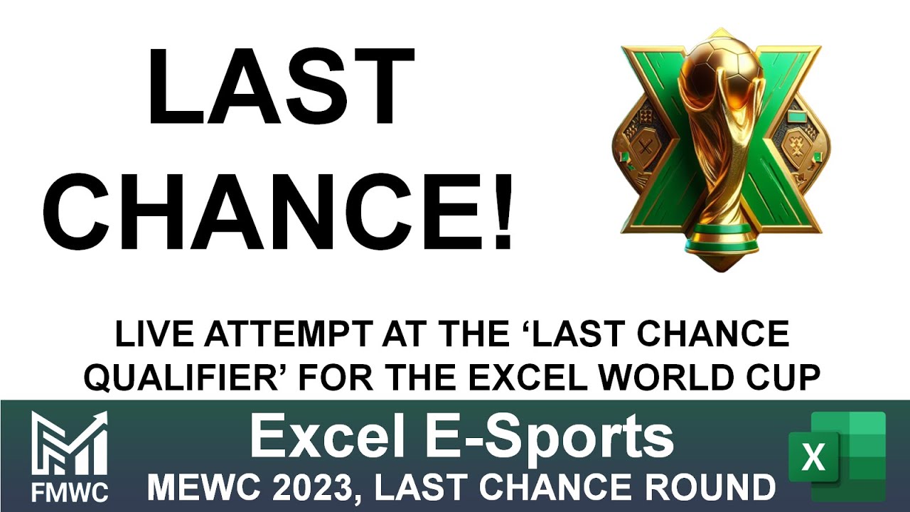 Excel World Cup last chance qualifier round YouTube