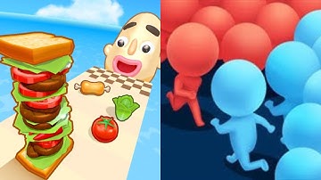 Sandwich Runner vs Count Master - All Level Gameplay Android,iOS - NEW APK UPDATE GAMEPLAY