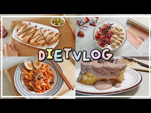 [Eng sub, DIET VLOG] 다이어트 중 떡볶이 먹기, 다이어트 케이크, 요거트볼, 미니바이트, 퀘사디아, 다이어트 간식, 일반식도 맛있게 먹는 나의 다이어트 식단