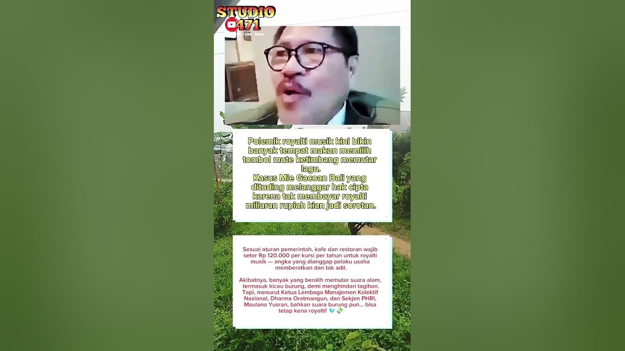 Putar musik kena royalti… putar suara burung, tetap kena!#royalty #hakcipta #trending #viralnews