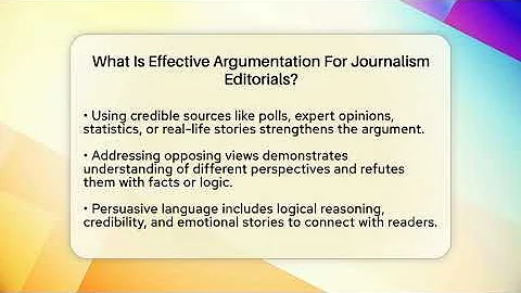 What Is Effective Argumentation For Journalism Editorials? - Journalism Explained