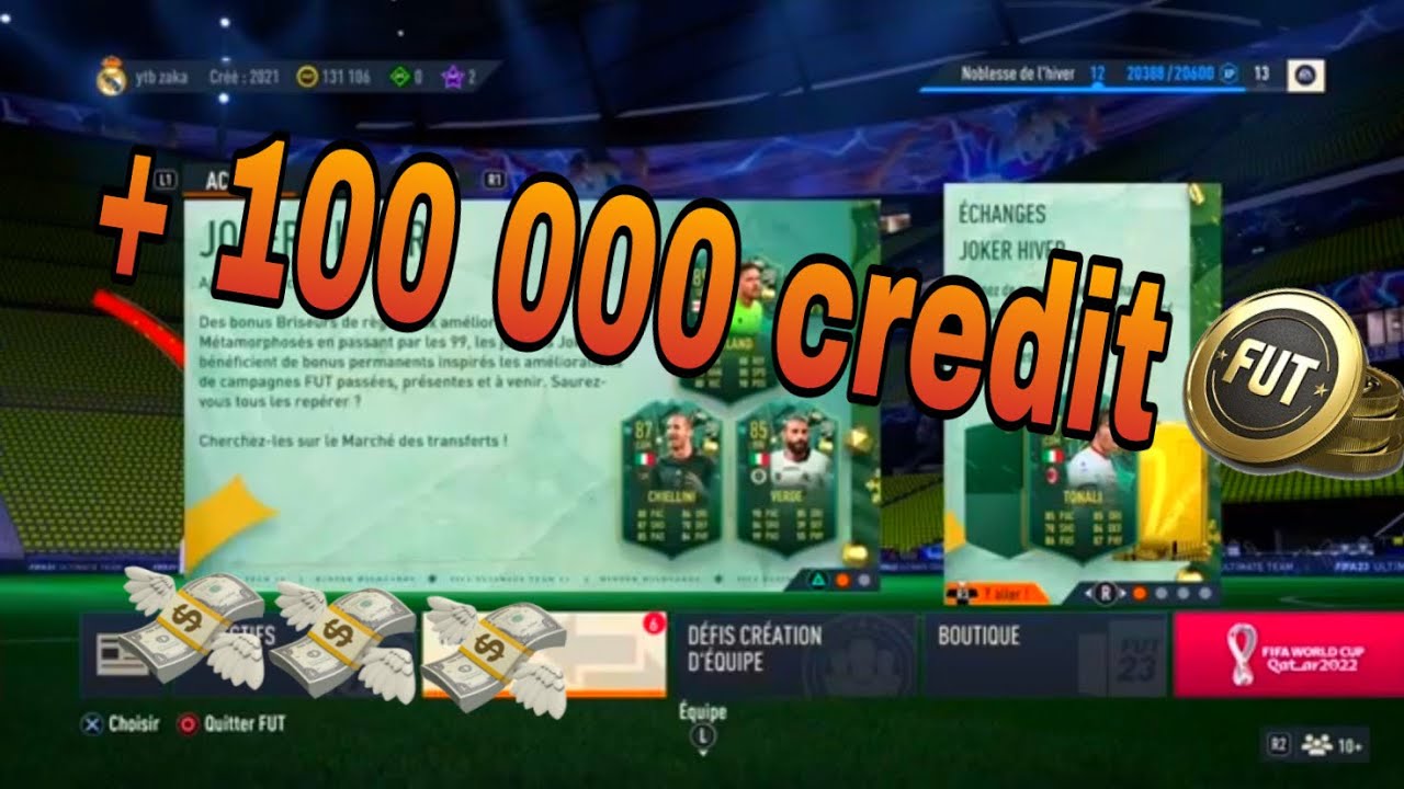 TUTO comment gagner 100 000 crédit ou plus ,facilement sur fifa 23 / fut 23