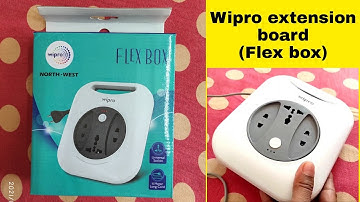 Wipro flex box with universal socket| wipro extension cord 4 meter