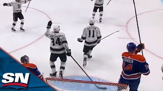 Kings' Anze Kopitar Scores Equalizer With 16.7 Seconds Left To Force OT vs. Oilers