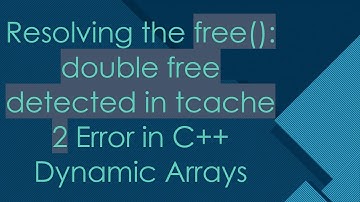 Resolving the free(): double free detected in tcache 2 Error in C+ +  Dynamic Arrays