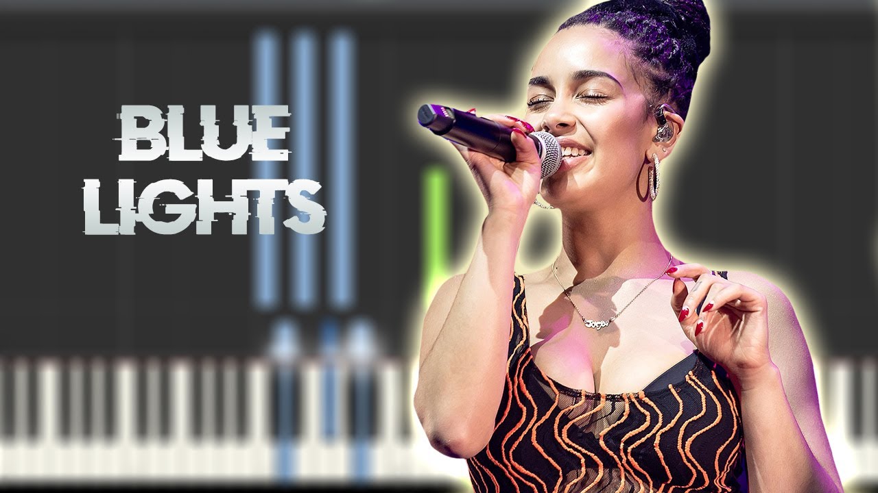 Jorja Smith Blue Lights Instrumental Piano Tutorial / Partitura