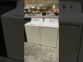 GE General Electric top load washer and gas dryer white