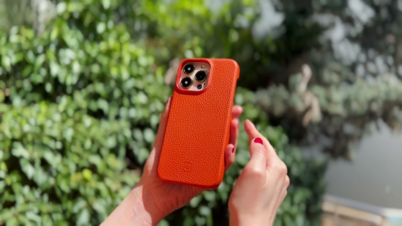 Full Leather iPhone 15 Pro Max Case (6.7”) — Tours F360 Slim Snap-On Back Cover