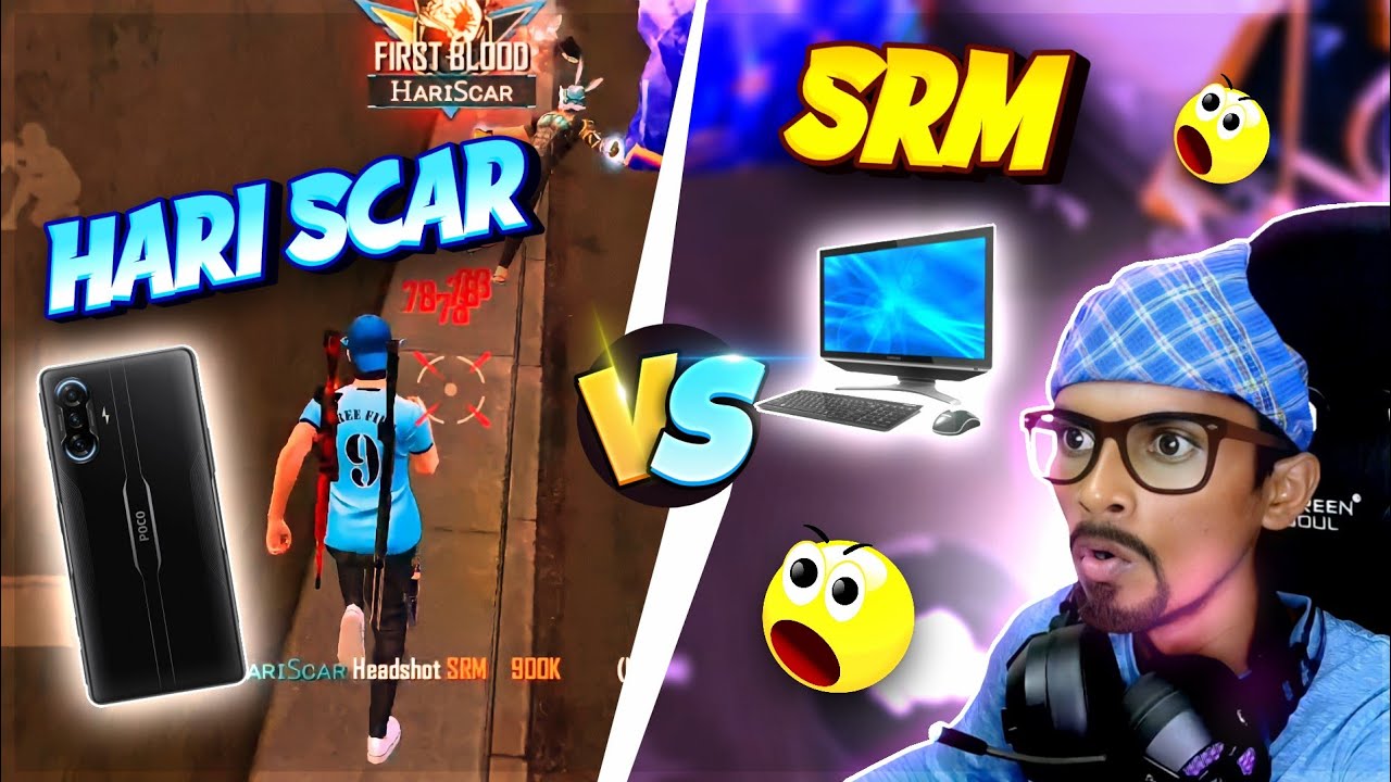 SRM PC PLAYER 1 VS 1 HARISCAR POCO MOBILE PLAYER 😥 NET 999+ LAG BEAST MODE 💥 || FREEFIRE