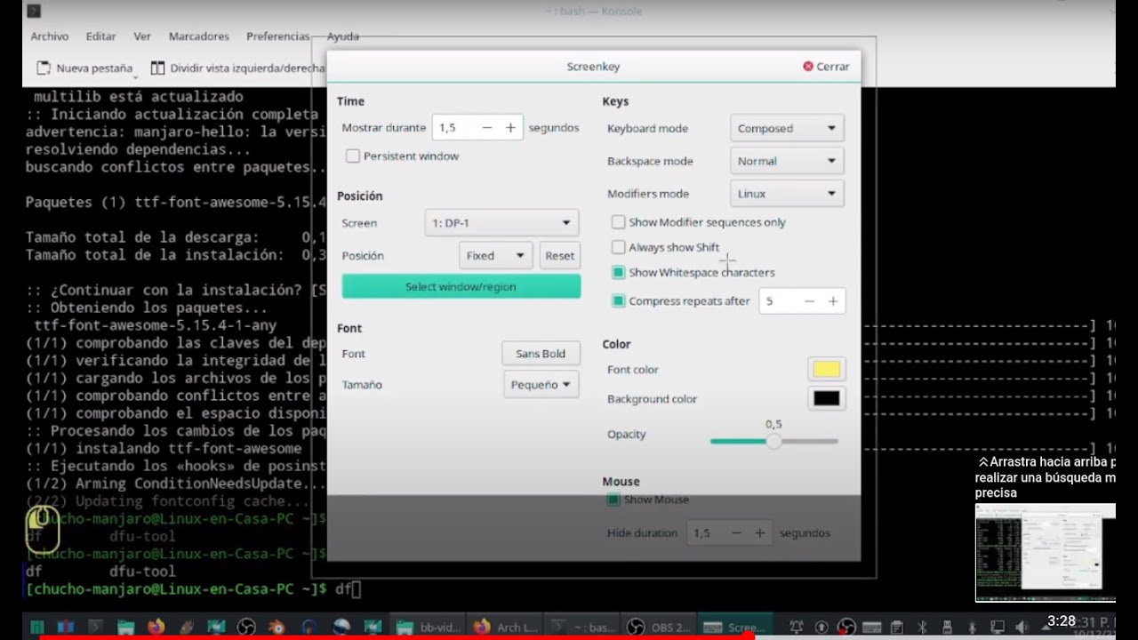 ¿Qué es Screenkey y para qué sirve? [Linux Debian y Manjaro] [V297 ...