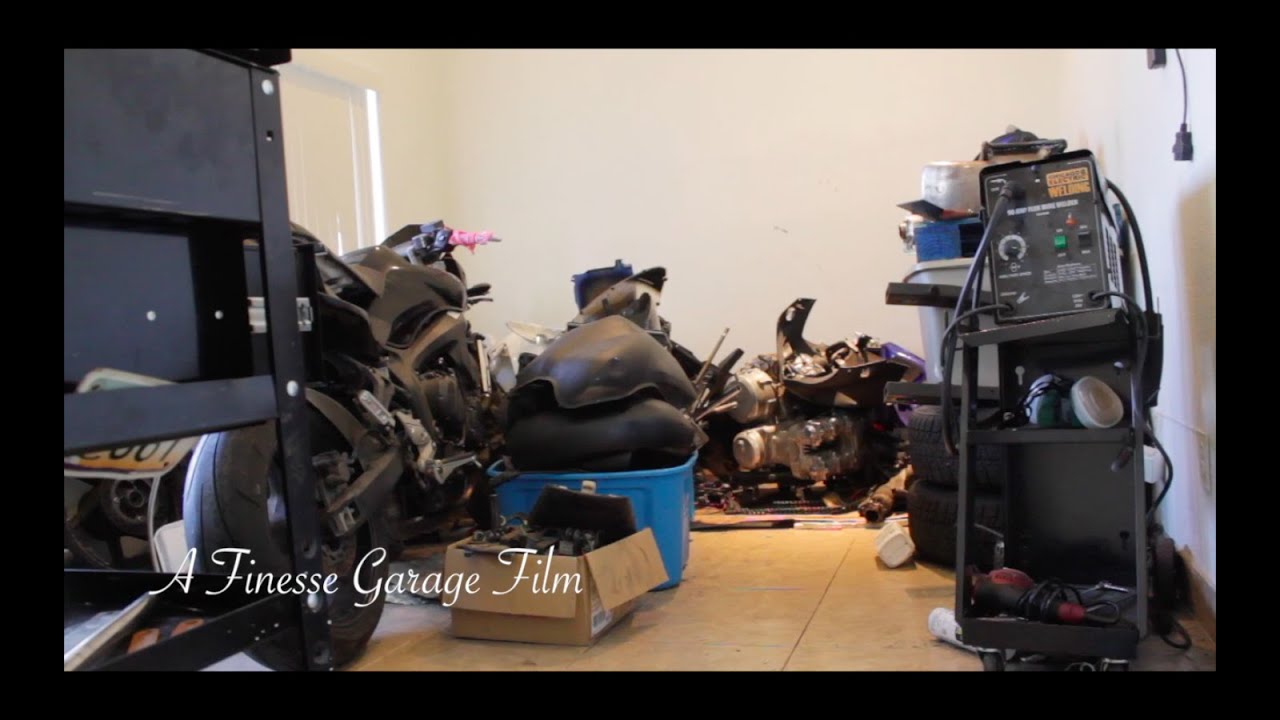 Pallet Wood + Milk Crate Motorcycle Parts Storage Solution