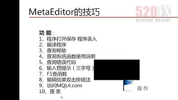07 玩转MQL4编程工具MetaEditor