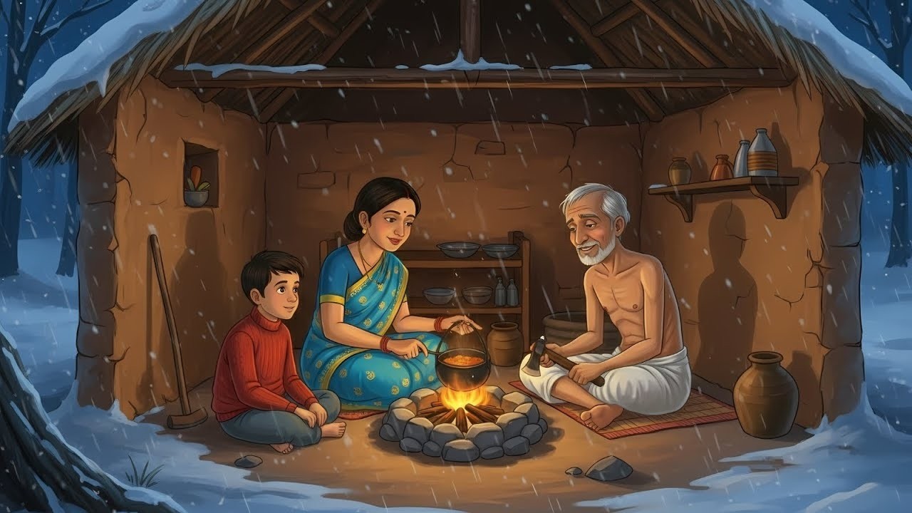 ठंड में भूख और गरीबी की मार । ठंड में एक गरीब परिवार । Thand ka kahar | Zuffy Toons