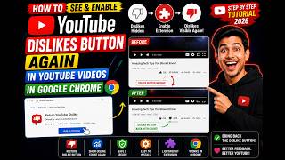 How to See & Enable YouTube Dislikes Button Again in YouTube Videos in Google Chrome