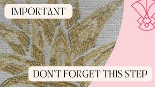 Goldwork Tutorial: Tying Back Plunged Ends For A Perfect finish