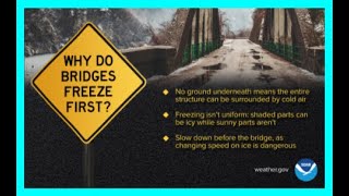 Why do Bridges Freeze First? -  NWS Winter Infographics