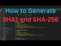 SHA1 and SHA-256 | How to generate SHA keys using VSCode on Windows For Firebase Account