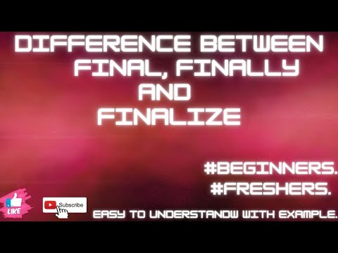 WHAT IS THE DIFFERENCE BETWEEN FINAL VS FINALLY VS FINALIZE. | JAVA | FRESHERS | INTERVIEW FAQ.