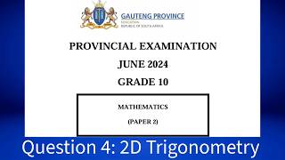 Grade 10 mathematics paper 2 June 2024 | GP past paper