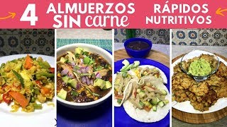4 almuerzos SIN carne nutritivos y rendidores | Cocina de Addy - YouTube